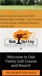 Mobile Screenshot of oakvalleygolfcourse.com