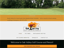 Tablet Screenshot of oakvalleygolfcourse.com